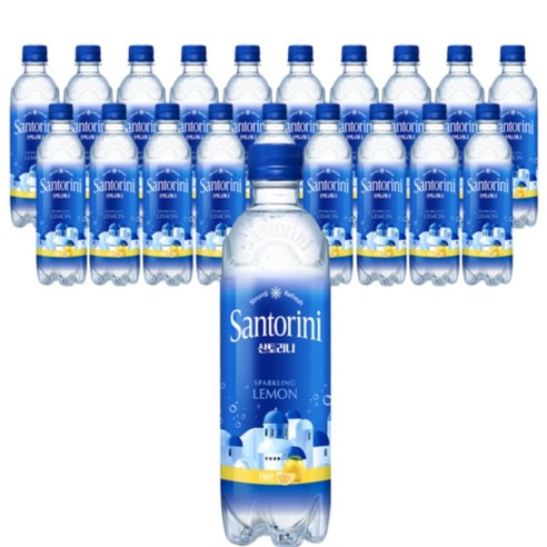 산토리니 탄산음료 레몬, 80개, 500ml