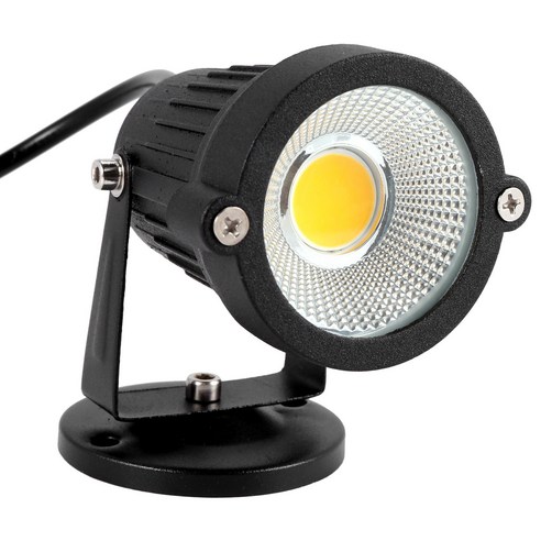 Deoxygene COB 3W 12V LED 잔디 조명 방수 스포트라이트 정원 야외 (기둥 없음 따뜻한 색상), 따뜻한 빛