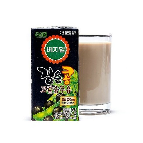 정식품 베지밀 검은콩두유 고칼슘 190ml x 72팩, 상세페이지 참조, 72개
