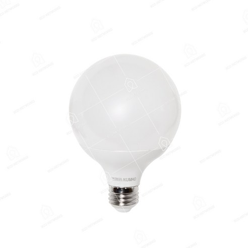 금호전기 번개표 LED 12W 볼전구 숏타입 주광색(흰색빛) x 3개