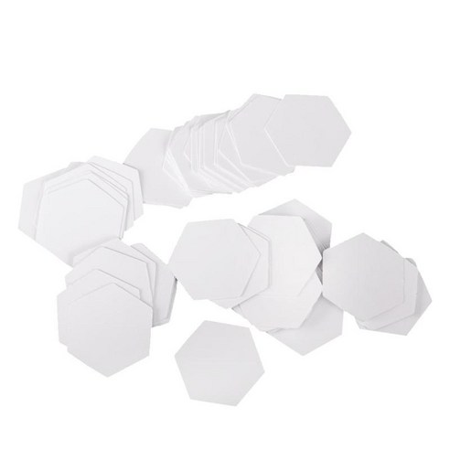 패치 워크에 대 한 종이 육각 퀼트 스텐실 DIY 도구 100 조각, 화이트