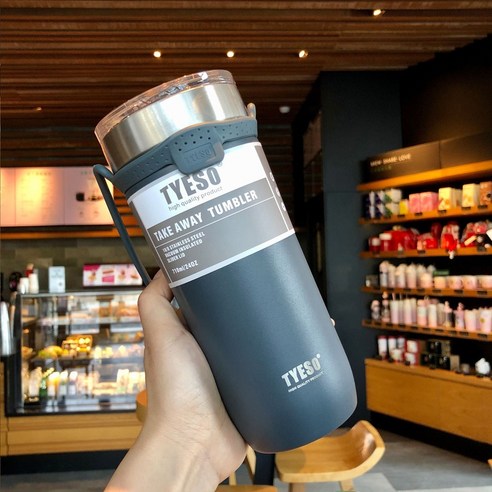 ZZJJC 아이디어 보온병 아이디어 텀블러 아웃도어 보온병, 550-710ml, 710ml 네이비