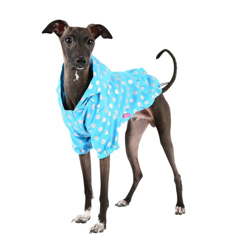 퍼피아 강아지 도티 메쉬 우비 비옷 레인코트 방수 바람막이 JM7411, 블루