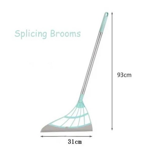물걸레밀대 매직 빗자루 창 세척 와이퍼 실리콘 바닥 청소 스퀴지 스위퍼 가정 제품 걸레, [02] Green, 1개