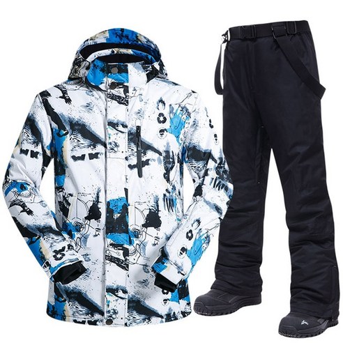 중고스노우보드 남자를위한 방수 스키 복 겨울 야외 두꺼운 따뜻한 Windproof 스노우 보드 자켓과 바지 세, 01 01_04 XXL