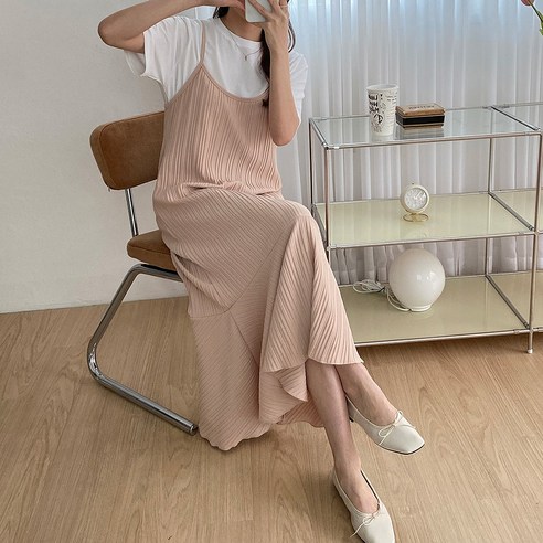 뷔스티에원피스 뷔스티에원피스 온더키즈 여름 스팽글 롱 반팔 원피스 아동 편한 치마 퍼니걸스 6358 뷔스티에 끈 주름 플리츠 플레어 롱 원피스 여성의류