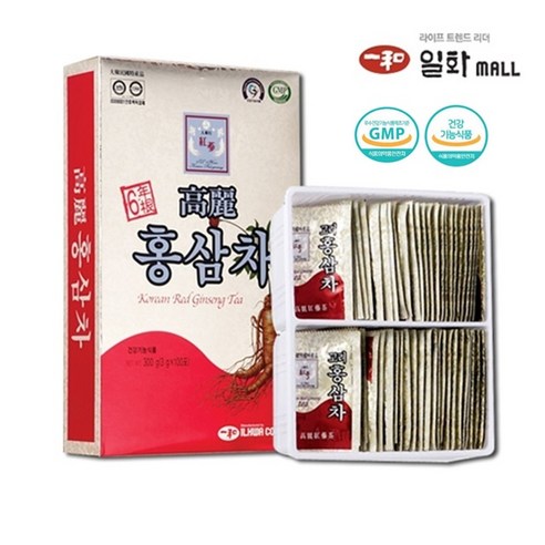 진웰스 일화 6년근 고려 홍삼차 홍삼농축액 인삼차 진세노사이드 사포닌 면역력 기억력 피로회복 선물세트, 3g, 1박스