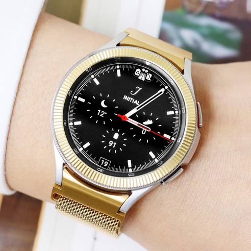 갤럭시워치4 클래식&워치4 밀레니즈루프 날개형 46mm 42mm 44mm 40mm 호환, 골드