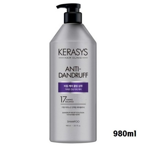 케라시스 두피 비듬케어 쿨링 단백질 샴푸 클린 & 프레쉬 향, 980ml, 1개