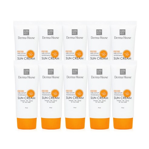 화이트닝 썬크림50mlx10개/미백 주름개선 자외선차단 SPF50+PA+++, 화이트닝 썬크림10개, 50ml, 10개