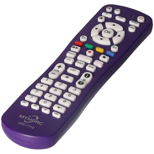 dodocool URC-7710 유니버설 TV 리모콘 TV/STB 투인원 다기능, 보라색