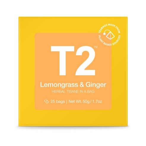 T2 레몬그라스진저 티백, 1box, 25개입, 1박스, 50g