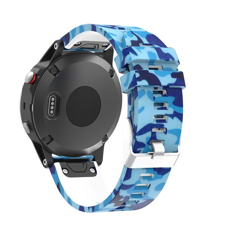 Garmin Forerunner 935 945 Quatix 5 Sapphire 스트랩 가민 QUICKFIT 22mm 위장 프린트 실리콘 손목 밴드 퀵 릴리스 손목 시계줄, #16, Quick Fit 22mm