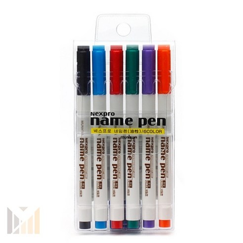 온통 YEAH 6P 0.5MM 넥스프로 네임펜 세트 폴라로이드꾸미기펜