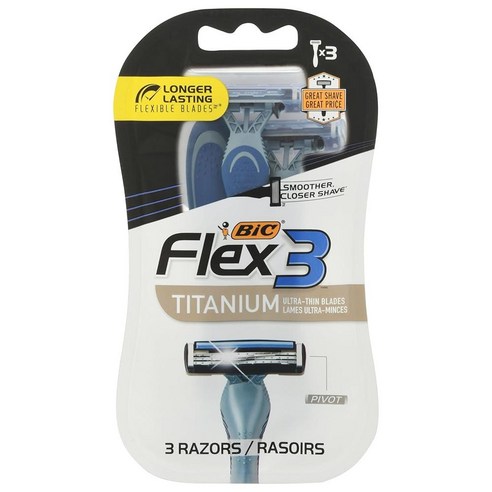 BIC Bic Flex 3 면도기 티타늄 3개입 - 전기면도기 액세서리 | 쿠팡