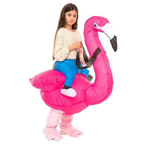 KC인증 에어슈트 할로윈 의상 코스튬, 1개입, 33_타는 플라밍고 에어슈트 아동용 90-140