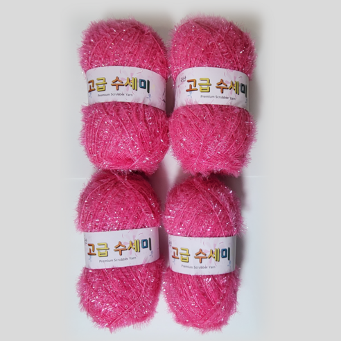 울클럽 별꽃수세미 만들기 DIY 고급수세미실 80g 4볼세트 (총 320g), 106핑크, 1개