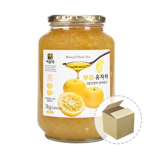 씨밀레 봉밀유자차 2kg 6박스 유기농유자차 씨밀레 봉밀유자차 2kg 6박스 유기농유자차