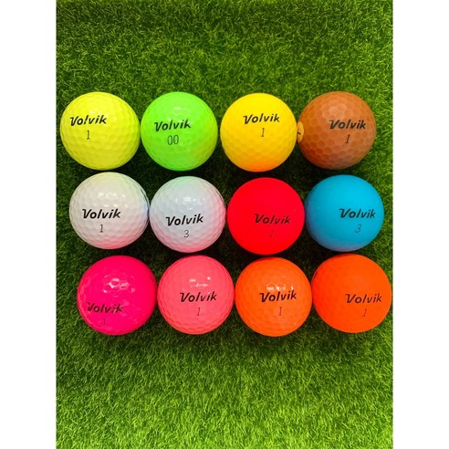 볼빅 컬러 로고볼 2피스 10종 세트, 랜덤발송, 1세트, 10개입