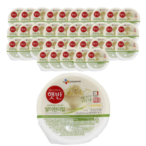 햇반 발아현미밥, 210g, 36개