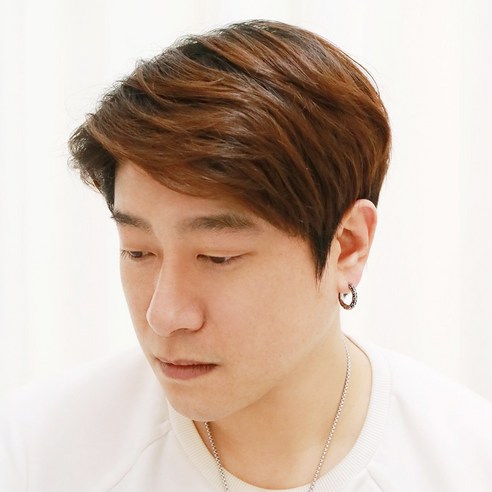 2pcs한쌍 써지컬스틸 크롬엔틱남자 원터치링피어싱 2사이즈
