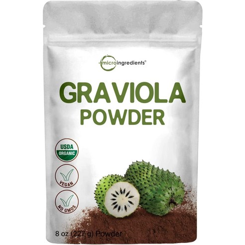 Micro Ingredients 그라비올라 비건 파우더 227g Pure Graviola Powder, 1개