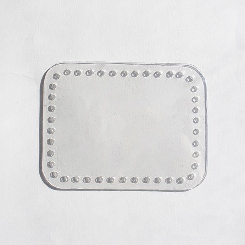 yarna PVC 가방 바닥 직사각형 13 x 10 cm 세트, 1세트, 투명