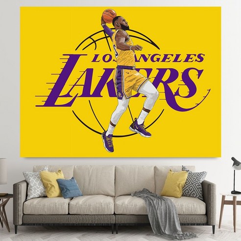 스노우드림 NBA 스타 James/ Stephen Curry 농구 패브릭 포스터 태피스트리, KJ32, 50*40