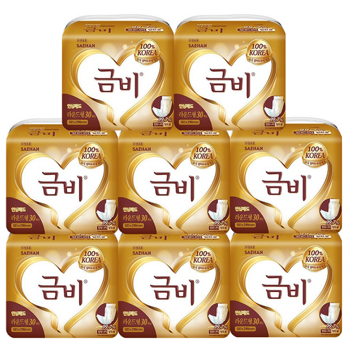 금비 남녀공용 골드 라운드형 성인 속기저귀