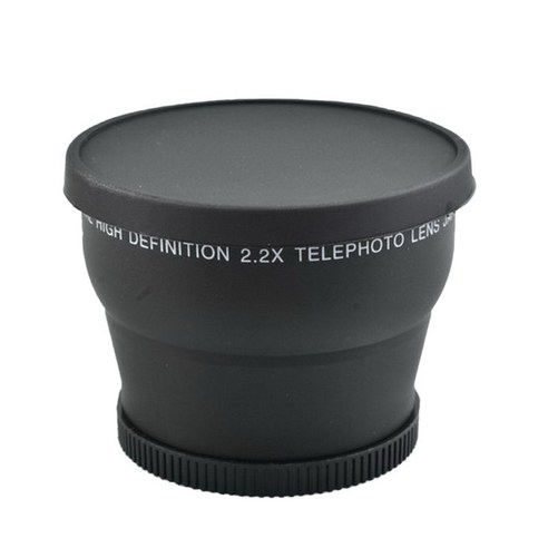 58mm 2.2X 배율 망원 텔레 컨버터 렌즈(캡 포함) 소니 카메라용, 설명, 블랙, 설명