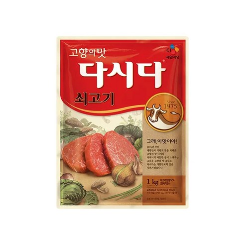 CJ제일제당 쇠고기 다시다, 1kg, 1개 – 한국산희귀한 맛! 조미료