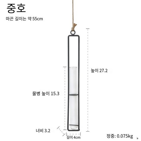 현대 간단한 크리 에이 티브 홈 유리 테스트 튜브 벽 수경 컨테이너 거실 침실 벽 장식 펜던트, 중간, 하나