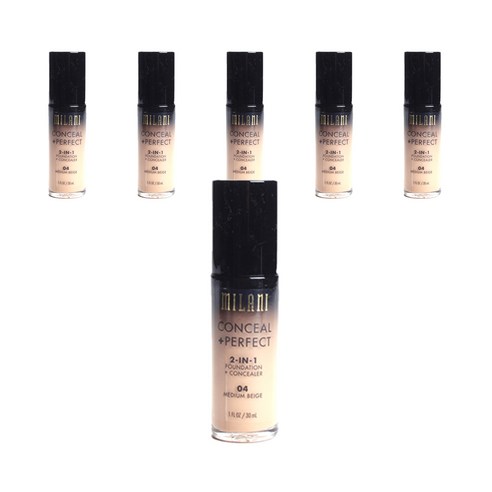 밀라니 컨실 +퍼펙트 2-in-1 파운데이션 + 컨실러 30ml, Medium Beige, 6개