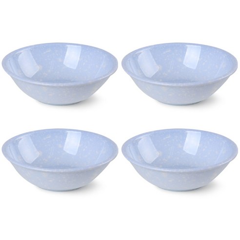 레트로 분식 그릇 포장마차 떡볶이 라면 캠핑 접시, 블루, 레트로그릇, 4개