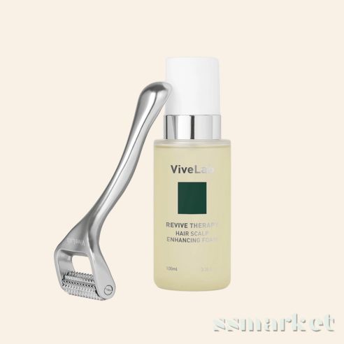 바이브랩 두피 영양제 + 니들 롤러 세트 헤어 스칼프 인핸싱 폼 100ml 탈모 스칼프 부스팅, 두피 영양제 1개+니들 롤러 1개, 1개