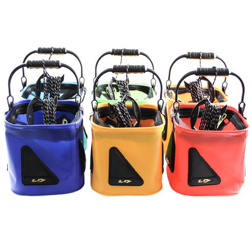 엘디피쉬 무지개 두레박 접이식 살림통 미끼통 삐꾸통 낚시두레박, 블루, 선택완료