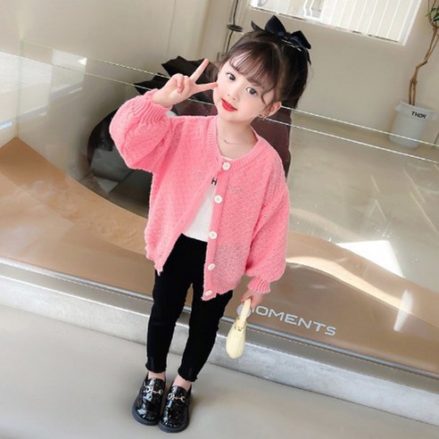 재한 여아 캐주얼 스웨터 니트 가디건[2313]
