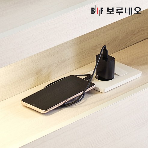 보루네오 침대 슈퍼싱글 퀸 무헤드 LED 수납형 서랍 평상형 호텔 신혼부부 세트 SS Q, 03_리즈 수납침대, 라이트오크