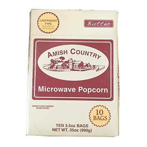 Amish Country Popcorn 전자레인지용 팝콘 스위트 케틀콘 3봉지 각 99g3.5oz, 1개