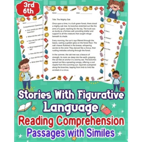 (영문도서) Stories With Figurative Language Reading Comprehension Passages with Similes For 3rd-6th: Exp... Paperback, Independently Published, English, 9798879370003