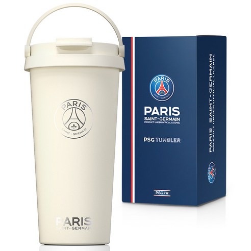 파리생제르망 PSG 데일리 이지 오픈 원터치 텀블러 550ml, 아이보리, 1개