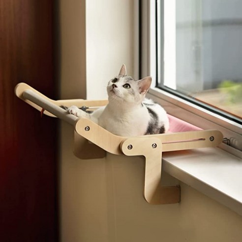 카무라라 고양이 창문 창틀 해먹, 핑크그레이