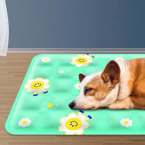 로코펫 애견 쿨매트 강아지 고양이 쿨매트 여름 쿨링 용품, 그린(Green), 1개