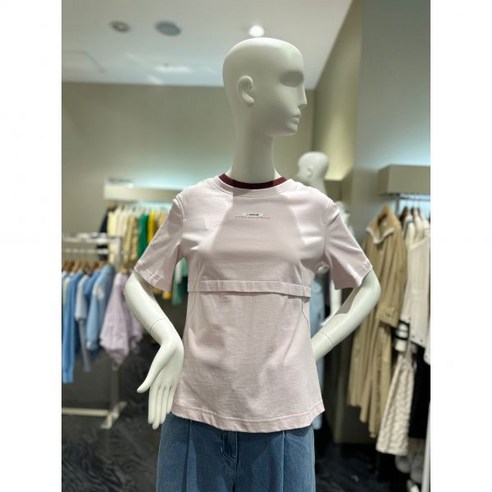 오즈세컨 레터링 & 레이어 티셔츠 O22D8TTO563W 백화점 아울렛 (3779136)