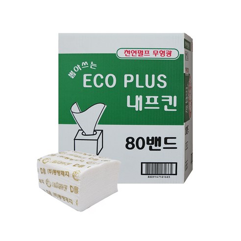 뽑아쓰는 절약형 천연펄프 무형광 에코 플러스 냅킨 - 일회용냅킨 | 쿠팡