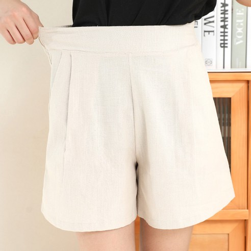 여름의 안락함과 스타일을 위한 턴키 여성용 빅사이즈 린넨 반바지