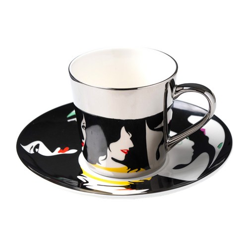 [SW] 거울 반사 커피 잔 유리 차 물 컵 크리 에이 티브 Coffeeware Drinkware, WHITE_201-300ml