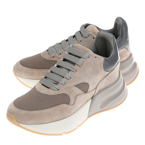 알렉산더맥퀸 [알렉산더맥퀸]18FW 535530 WHBGC 1974 카멜 그레이 남성 오버사이즈 러너 패치워크 스니커즈