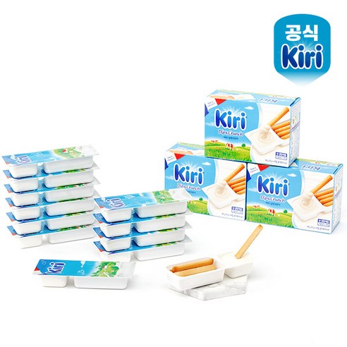 [냉장] 끼리 딥 앤 크런치 3개 묶음, 140g kiri크림치즈