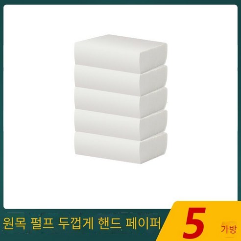 천공되지 않은 화장지 상자 벽걸이 형, 화장지 5 팩